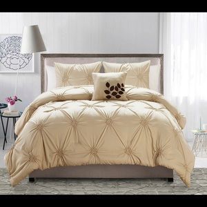 King size London Comforter Set 4Piece Taupe - VCNY